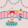 Circus Illustration Vector Art Logo Template and Illustration