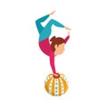 Circus juggler show icon