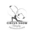 Circus label isolated on white background