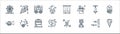 Circus line icons. linear set. quality vector line set such as ice cream, magician, juggling, trumpet, pogo stick, cage, trapeze,