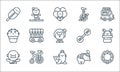 Circus line icons. linear set. quality vector line set such as ring of fire, seal, strong, elephant, bicycle, ice cream, weight,