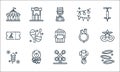 circus line icons. linear set. quality vector line set such as , wheel, fireworks, elephant, bear, circus, ring of fire, Royalty Free Stock Photo