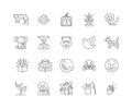 Circus line icons, signs, vector set, outline illustration concept Royalty Free Stock Photo