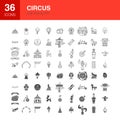 Circus Line Web Glyph Icons