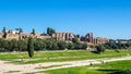 Circus Maximus and ruins of Palatine hill, in Rome, Italy Royalty Free Stock Photo