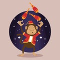 circus monkey juggler