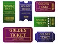 Circus, party or cinema admission tickets templates. Vector Royalty Free Stock Photo