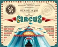 Circus Performance Announcement Retro Poster Royalty Free Stock Photo