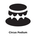 Circus Podium icon vector isolated on white background, logo con Royalty Free Stock Photo