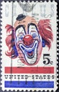 Circus poster, a happy clown