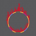 circus ring with fire. Vector illustration decorative design Royalty Free Stock Photo