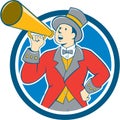 Circus Ringmaster Bullhorn Circle Cartoon Royalty Free Stock Photo