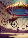 Circus scene, generative ai