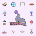 circus seal colored icon. circus icons universal set for web and mobile Royalty Free Stock Photo
