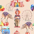 Circus Seamless Pattern