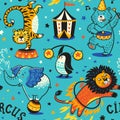 Circus seamless pattern