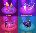 Circus Show Concept Icons Set Royalty Free Stock Photo