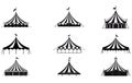 Circus silhouettes set, large pack of vector silhouette design Royalty Free Stock Photo