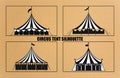 Circus silhouettes set, large pack of vector silhouette design Royalty Free Stock Photo