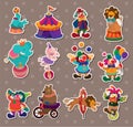Circus stickers Royalty Free Stock Photo