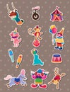 Circus stickers Royalty Free Stock Photo