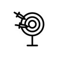 Circus target icon vector. Isolated contour symbol illustration