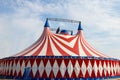 Circus tent against the blue sky