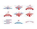 Circus tent collection set graphic design template vector Royalty Free Stock Photo