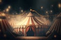 Circus tent on fairytale background. Illustration AI Generative Royalty Free Stock Photo