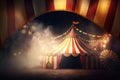 Circus tent on fairytale background. Illustration AI Generative Royalty Free Stock Photo