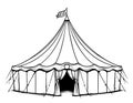 Circus tent hand drawn sketch Royalty Free Stock Photo