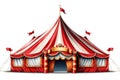 circus tent isolated on white background. Generated by AI Royalty Free Stock Photo