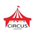 circus tent logo design vector Royalty Free Stock Photo