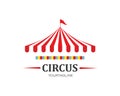 Circus tent logo template Vector Royalty Free Stock Photo