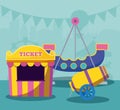 Circus tent sale ticket with cannon