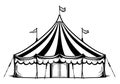 Circus tent sketch hand drawn vector illustration Royalty Free Stock Photo