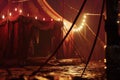 the circus tent is on a stage at night Royalty Free Stock Photo