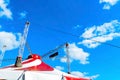 Circus tent under the blue cloudy sky Royalty Free Stock Photo