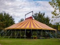 Circus tent under construction Royalty Free Stock Photo