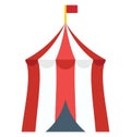 Circus Tent Vector Icon that can be easily modified or edit Royalty Free Stock Photo