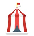 Circus Tent Vector Icon that can be easily modified or edit Royalty Free Stock Photo