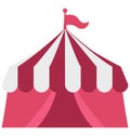 Circus Tent Vector Isolated Vector icons that can be easily modified and edit Royalty Free Stock Photo