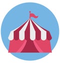 Circus Tent Vector Isolated Vector icons that can be easily modified and edit Royalty Free Stock Photo