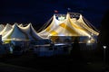 Circus tents at night