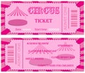 circus ticket in pink