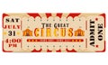 Circus ticket. Tent Come one, come all. Royalty Free Stock Photo