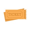 Circus tickets icon flat isolated vector