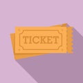 Circus tickets icon, flat style