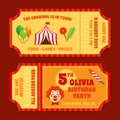 Circus tickets template