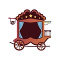 Circus traditional vintage carriage icon Royalty Free Stock Photo